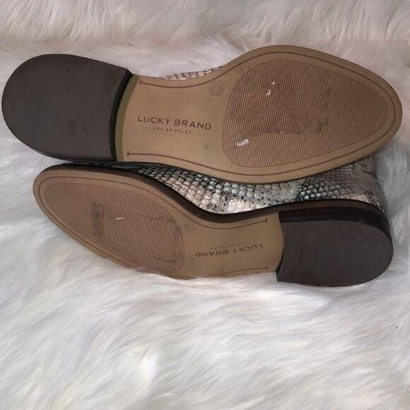Lucky brand Haylia Snakeskin booties size 7.5 - Picture 7 of 8